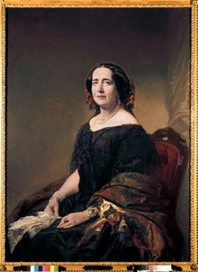 Muotokuva kuubalaisesta kirjainnaisesta Gertrudis Gomez de Avellanedasta