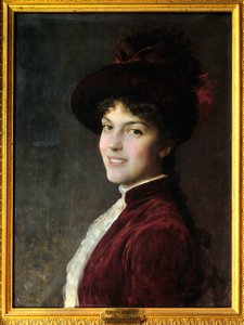 Ida Louisen muotokuva Federico Andreottin (1847-1930) maalaus 1880 Firenze, Modernin taiteen museo