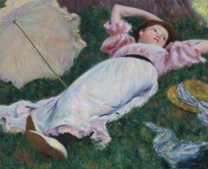 Impressionismi: Makaava nainen par Zandomeneghi, Federico (1841-1917), n. 1890. Öljy kankaalle, 50x60. Yksityinen kokoelma