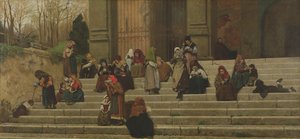 Köyhät Ara Coelin luostarin portailla Roomassa, 1872