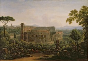 Näkymä Colosseumille Palatinuksen kukkulalta, Rooma, 1816 tekijältä Fedor Mikhailovich Matveev