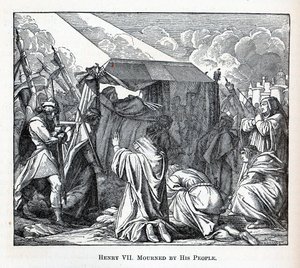 Henry VII:tä kansansa suremassa, 1882 tekijältä Fedor Reusche