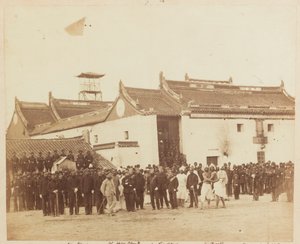 2. Belooch rykmentti alkuperäisen jalkaväen rykmentti, Bombay, Ning Po Joss-talon ulkopuolella, Kiina, 1860 tekijältä Felice Beato