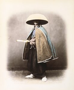 Japanilainen samurai perinteisissä puvuissa, n. 1868