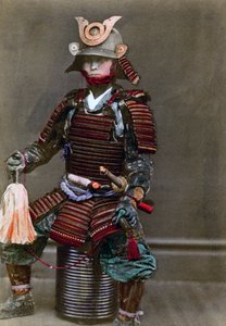 Samurai haarniskassa, Japani, 1882