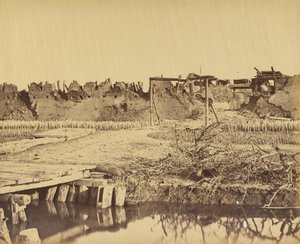 Pohjoisen linnoituksen ulkopuoli näyttää englantilaisen sisäänkäynnin 21. elokuuta 1860 tekijältä Felice Beato