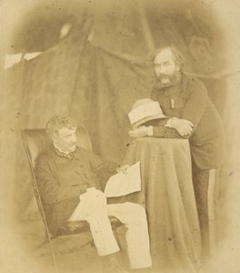 Sir Henry Drury Harness, K.C.B., eversti komentaja, kuninkaalliset insinöörit ja eversti Robert Abercromby tekijältä Felice Beato