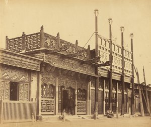 Street and Shops in the Tatar City of Peking, 29. lokakuuta 1860 tekijältä Felice Beato