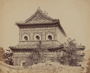 Suuri keisarillinen posliinipalatsi Yuen Min Yuen, Pekin, 18. lokakuuta 1860, 1860. tekijältä Felice Beato