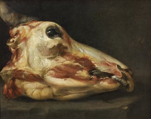 Nahkainen härän pää tekijältä Felice Boselli