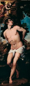 Pyhän Sebastianin marttyyrikuolema Felice Riccio dit Brusasorzin maalaus (1539-1605) 1500-luvun yksityinen kokoelma tekijältä Felice Brusasorci