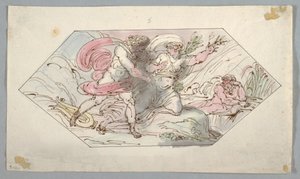Piirros, Apollo ja Daphne, 1796-98 tekijältä Felice Giani