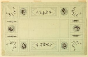 Piirustus, Palazzo Quirinale, Rooma;, 1812 tekijältä Felice Giani
