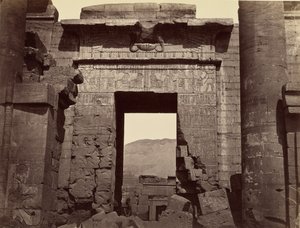 Temppelin portin yksityiskohtia, Medinet Habu tekijältä Félix Bonfils