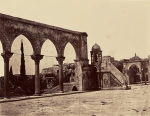 Jäsen Temppelin aukiolla (Jerusalem) tekijältä Félix Bonfils