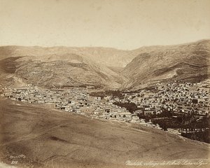 Panoraamanäkymä Zahlehiin, Syyriaan tekijältä Félix Bonfils