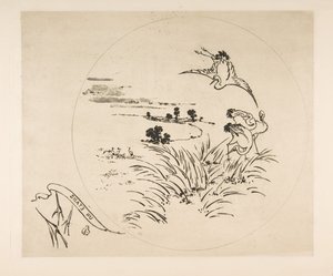 Koriste lautaselle: lampi, 1870. tekijältä Felix Bracquemond