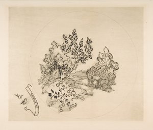 Koriste lautaselle: Puro, 1870. tekijältä Felix Bracquemond