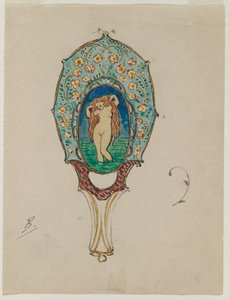 Suunnittelu käsipeiliin, c. 1900-1902.