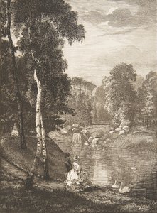 Bois de Boulogne, 1857. tekijältä Felix Bracquemond