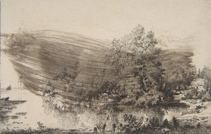 Maalaistalo Oisen rannalla, 1868. tekijältä Felix Bracquemond