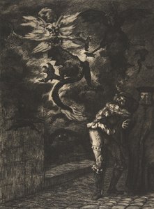 Panurge lähtee Raminagrobisista, 1854-55. tekijältä Felix Bracquemond