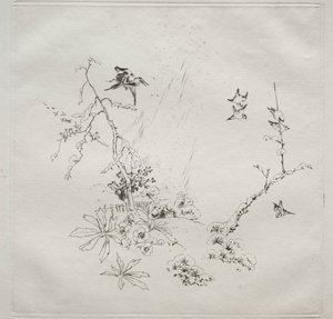 Parisian Service Haviland-palvelu: Snow no. 6, 1875. tekijältä Felix Bracquemond