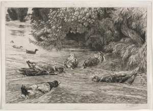 Kysymysmerkki, c. 1865. tekijältä Felix Bracquemond