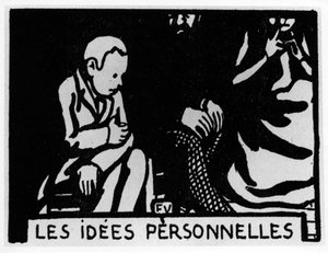 Porkkanapää: "henkilökohtaiset ideat", kirjoittanut Jules Renard, toim. Flammarion (kuva) tekijältä Felix Edouard Vallotton