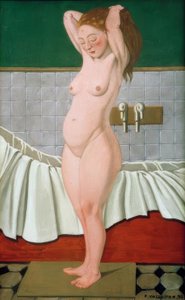 Femme au bain se coiffant tekijältä Felix Edouard Vallotton