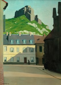 La Chateau Gaillard ja paikka des Andelys tekijältä Felix Edouard Vallotton