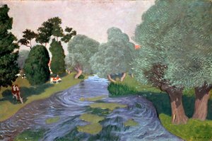 Maisema Normandiassa, Arques-la-Bataille, 1903. tekijältä Felix Edouard Vallotton