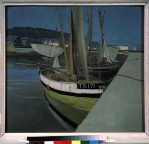""Satama"" (Satama) Felix Edouard Vallottonin (1865-1925) maalaus 1901 (nabis) Moskova. Pushkinin taidemuseo tekijältä Felix Edouard Vallotton