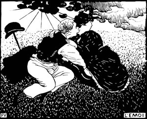 Itse. Felix Edouard Vallottonin puupiirros (1865-1925) tekijältä Felix Edouard Vallotton