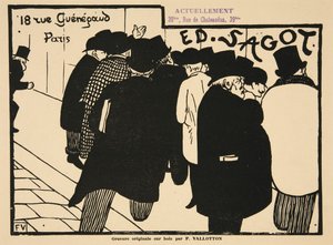 Les Amateurs d? Estampes, pub. 1892 tekijältä Felix Edouard Vallotton