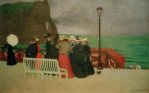 Les planches à Etretat tekijältä Felix Edouard Vallotton