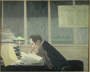 Muotokuva Felix Feneonista (1861-1944), La revue blanchen taidekriitikko, toimittaja ja aikakauslehtijohtaja”” Felix Vallottonin (1865-1925) maalaus (ec.suiss) tekijältä Felix Edouard Vallotton
