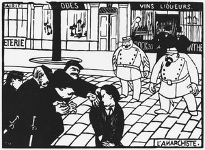 Anarkisti, 1892 tekijältä Felix Edouard Vallotton