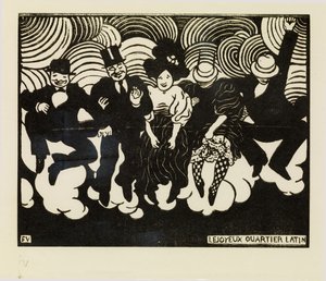 Iloinen latinalaiskortteli tekijältä Felix Edouard Vallotton