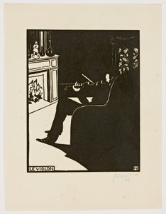 Viulu, sarjasta "Soittimet", 1896-97 tekijältä Felix Edouard Vallotton