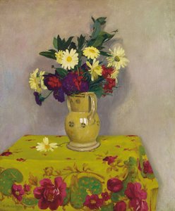 Keltaisia koiranputkea ja erilaisia kukkia, 1911 tekijältä Felix Edouard Vallotton