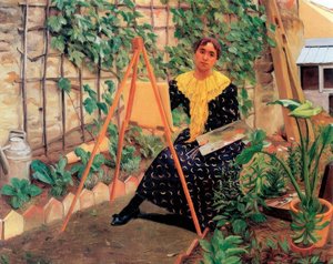 Nuori nainen maalaus tekijältä Felix Edouard Vallotton