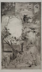 Kaste japanilaiseen tyyliin, 1887. tekijältä Felix Hilaire Buhot