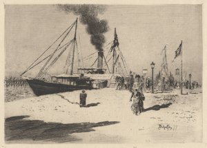 Trouvillen laituri (Trouvillen laituri) tekijältä Felix Hilaire Buhot