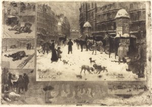 Talvi Pariisissa Talvi Pariisissa, 1879. tekijältä Felix Hilaire Buhot