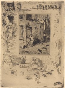 La Maison Maudite The House of the Damned, n. 18831885. tekijältä Felix Hilaire Buhot