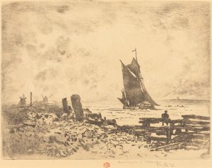 La Petite Marine - Medwayn matkamuisto (vastavarma) tekijältä Felix Hilaire Buhot