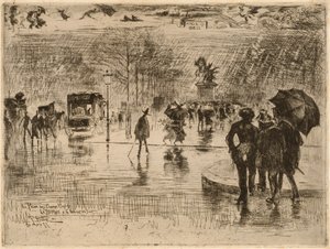 Taiteilijoiden paluu, 1877. tekijältä Felix Hilaire Buhot