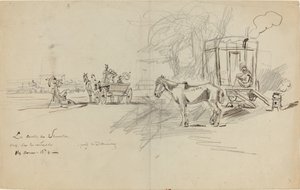 Deauvillen kilpailut, 1874. tekijältä Felix Hilaire Buhot