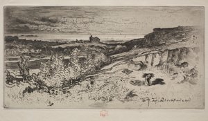 Kappeli Saint-Michel LEstressä, 1881. tekijältä Felix Hilaire Buhot